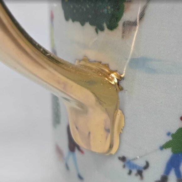 Anthropologie Philly holiday in the city stoneware Christmas mug Philadelphia 2 - Picture 4 of 7